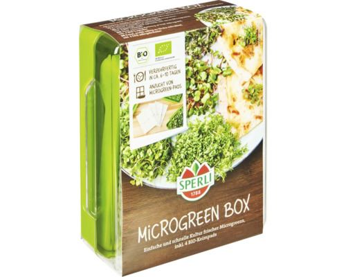 Kit de culture de pousses vertes Micro Green-Garden Sperli avec 4 patins de graines