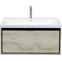 Waschtischunterschrank mit Waschbecken und Armatur