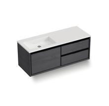 Waschtischunterschrank mit Waschbecken und zwei Schubladen