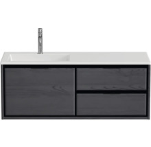 Waschtischunterschrank mit zwei Schubladen und Aufsatzwaschbecken