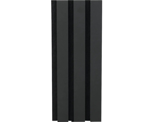 Handmuster Fjordwall Akustikpaneel Linoleum Schwarz 300x150 mm