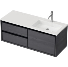 Waschtischunterschrank mit Waschbecken und zwei Schubladen