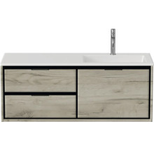 Waschtischunterschrank mit Waschbecken und Armatur