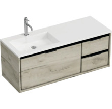 Waschtischunterschrank mit Waschbecken und Armatur