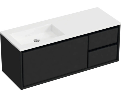 Meuble sous-lavabo avec tiroirs et lavabo intégré