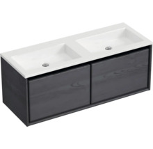 Waschtischunterschrank mit zwei Waschbecken und zwei Schubladen