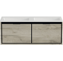 Waschtischunterschrank mit zwei Schubladen und Waschbecken