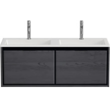 Waschtisch mit zwei Becken und Unterschrank mit zwei Schubladen