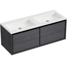Waschtischunterschrank mit zwei Waschbecken und zwei Schubladen