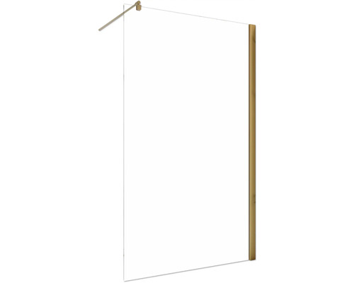 Duschwand aus Glas mit Haltestange