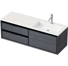 Waschtischunterschrank mit Waschbecken und zwei Schubladen