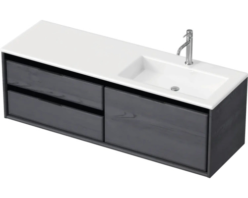 Waschtischunterschrank mit Waschbecken und zwei Schubladen