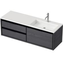 Waschtischunterschrank mit Waschbecken und zwei Schubladen