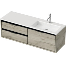 Waschtisch mit Unterschrank, Waschbecken, Schubladen und Armatur