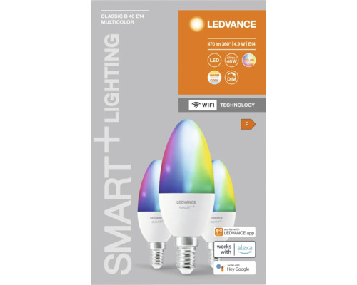 LEDVANCE Smart Multicolor Leuchtmittel E14, 4,9 Watt im Karton