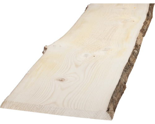 Planche de bois non traitée avec bord d''arbre