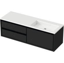 Waschtischunterschrank mit zwei Schubladen und einem Waschbecken