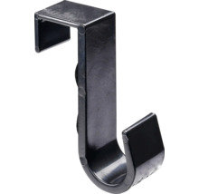 Türhaken 22 x 70 x 50 mm Kunststoff schwarz