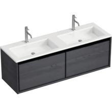 Waschtischunterschrank mit zwei Waschbecken und zwei Schubladen