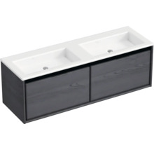 Waschtischunterschrank mit zwei Waschbecken und Schubladen