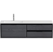 Waschtischunterschrank mit Waschbecken und Armatur