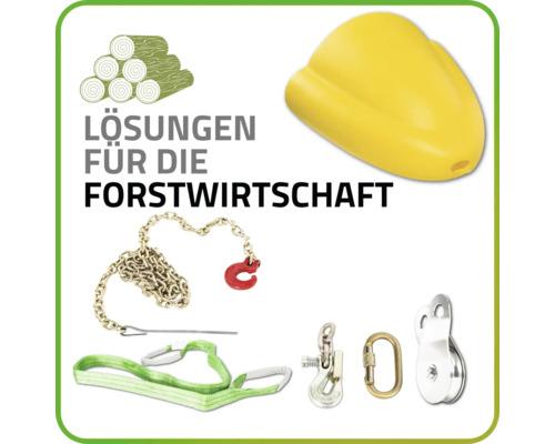 Forstwirtschaft Ausrüstung mit Ketten, Schäkel und Seilwinde