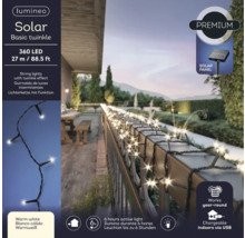 Lichterkette Solar mit 360 LEDs und 27 Metern Länge auf einer Terrasse