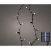 Solarbetriebene Lichterkette mit mehreren Lichtern und Solarpanel