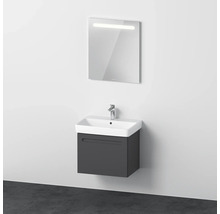 Meuble de salle de bains 3 pièces DURAVIT No.1 65 x 200 x 45 cm façade graphite avec vasque en céramique blanc avec lavabo sous-vasque miroir lumineux N10166049490000