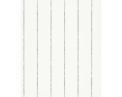 Papier peint intissé 34401 Shades Iconic rayures blanc Papier peint à rayures verticales