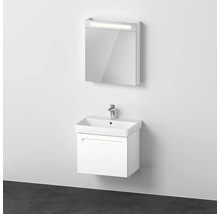 Meuble de salle de bains 3 pièces DURAVIT No.1 65 x 200 x 45 cm façade blanc avec vasque en céramique blanc avec lavabo sous-vasque armoire de toilette lumineuse N10157R18180000