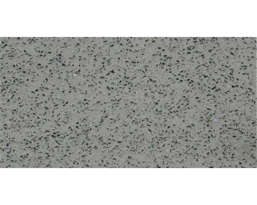 Quarzstein Wand- und Bodenfliese grau 30 x 60 x 0,8 cm glänzend rektifiziert