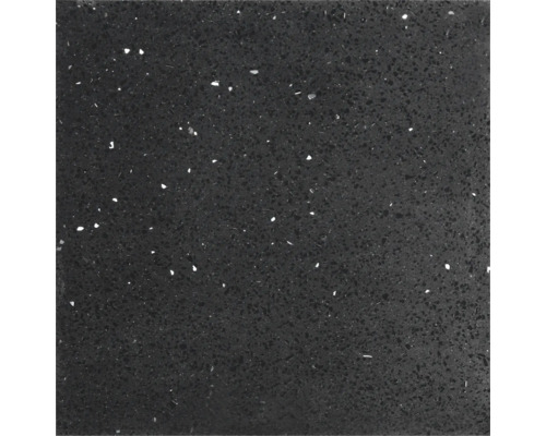 Carrelage sol et mur en matériau composite quartz noir 60 x 60 x 0,8 cm brillant rectifié