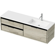 Waschtisch mit Waschbecken, zwei Schubladen und Armatur