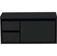 Meuble sous-lavabo noir avec tiroirs