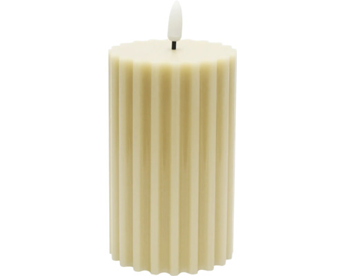 Bougie LED en cire Lafiora h 15 cm or avec flamme 3D Bougie LED en cire Lafiora h 15 cm or avec flamme 3D
