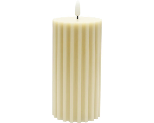 Bougie LED en cire Lafiora h 17,5 cm or avec flamme 3D Bougie LED en cire Lafiora h 17,5 cm or avec flamme 3D