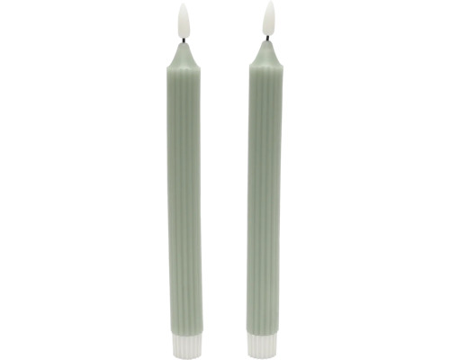 Set de 2 bougies vertes Design 1 Set de 2 bougies vertes Design 1