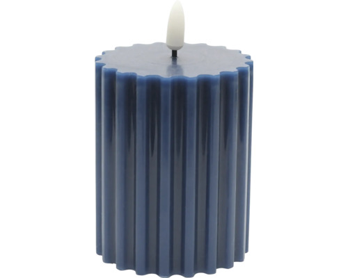 Bougie LED en cire Lafiora h 12,5 cm bleu avec flamme 3D Bougie LED en cire Lafiora h 12,5 cm bleu avec flamme 3D