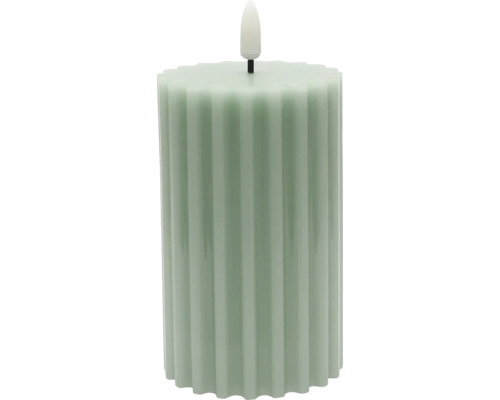 Bougie LED en cire Lafiora h 15 cm vert avec flamme 3D Bougie LED en cire Lafiora h 15 cm vert avec flamme 3D