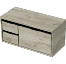 Meuble sous-lavabo avec deux tiroirs au design bois