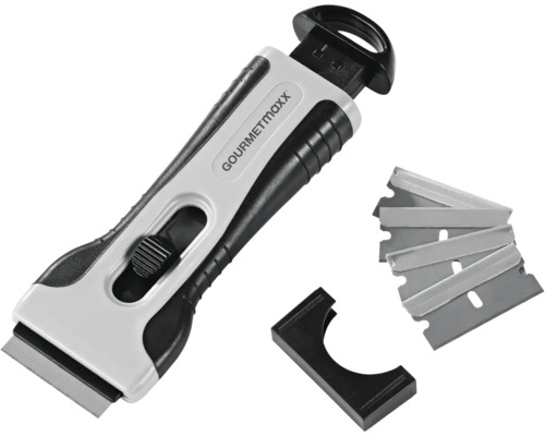 Gourmetmaxx Glasschaber mit Klingen und Klingenschutz