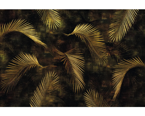 Papier peint panoramique intissé 2243-10 GMK Art Edition Glossy Palms or 400 x 270 cm
