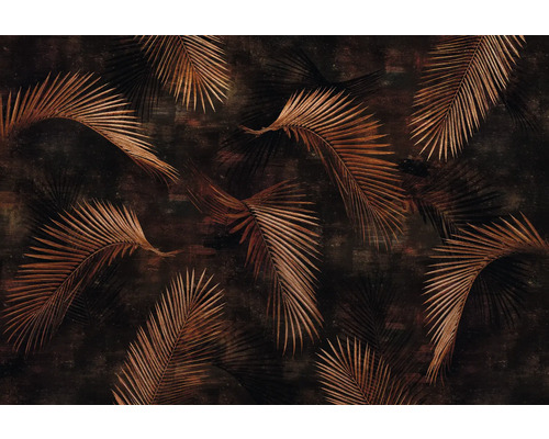 Papier peint panoramique intissé 2243-30 GMK Art Edition Glossy Palms bronze 400 x 270 cm