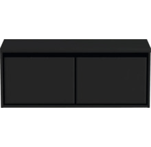 Waschtischunterschrank Sanox Loft BxHxT 120,2 x 48 cm x 45 cm Frontfarbe schwarz matt mit Waschtischplatte