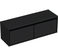 Waschtischunterschrank Sanox Loft BxHxT 140,2 x 48 cm x 45 cm Frontfarbe schwarz matt mit Waschtischplatte