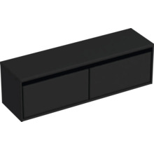 Waschtischunterschrank Sanox Loft BxHxT 160,2 x 48 cm x 45 cm Frontfarbe schwarz matt mit Waschtischplatte