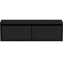 Waschtischunterschrank Sanox Loft BxHxT 160,2 x 48 cm x 45 cm Frontfarbe schwarz matt mit Waschtischplatte