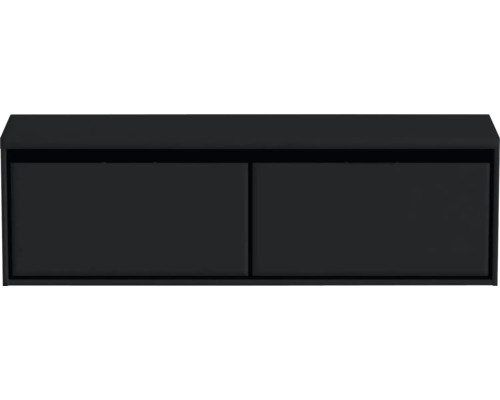 Waschtischunterschrank Sanox Loft BxHxT 160,2 x 48 cm x 45 cm Frontfarbe schwarz matt mit Waschtischplatte Waschtischunterschrank Sanox Loft BxHxT 160,2 x 48 cm x 45 cm Frontfarbe schwarz matt mit Waschtischplatte