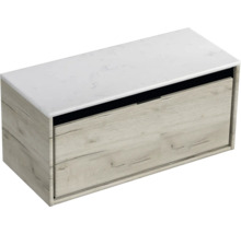 Waschtischunterschrank mit Schublade und Marmorplatte